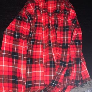 xmas plaid button up